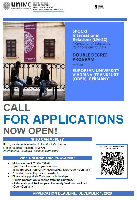 🌍 DOUBLE DEGREE PROGRAM LM-52| Call for Applications open to 10 IER students: Double Degree Program with the European University Viadrina Frankfurt (Oder), Germany 🌍 DOUBLE DEGREE PROGRAM LM-52| Call for Applications open to 10 IER students: Double Degree Program with the European University Viadrina Frankfurt (Oder), Germany
