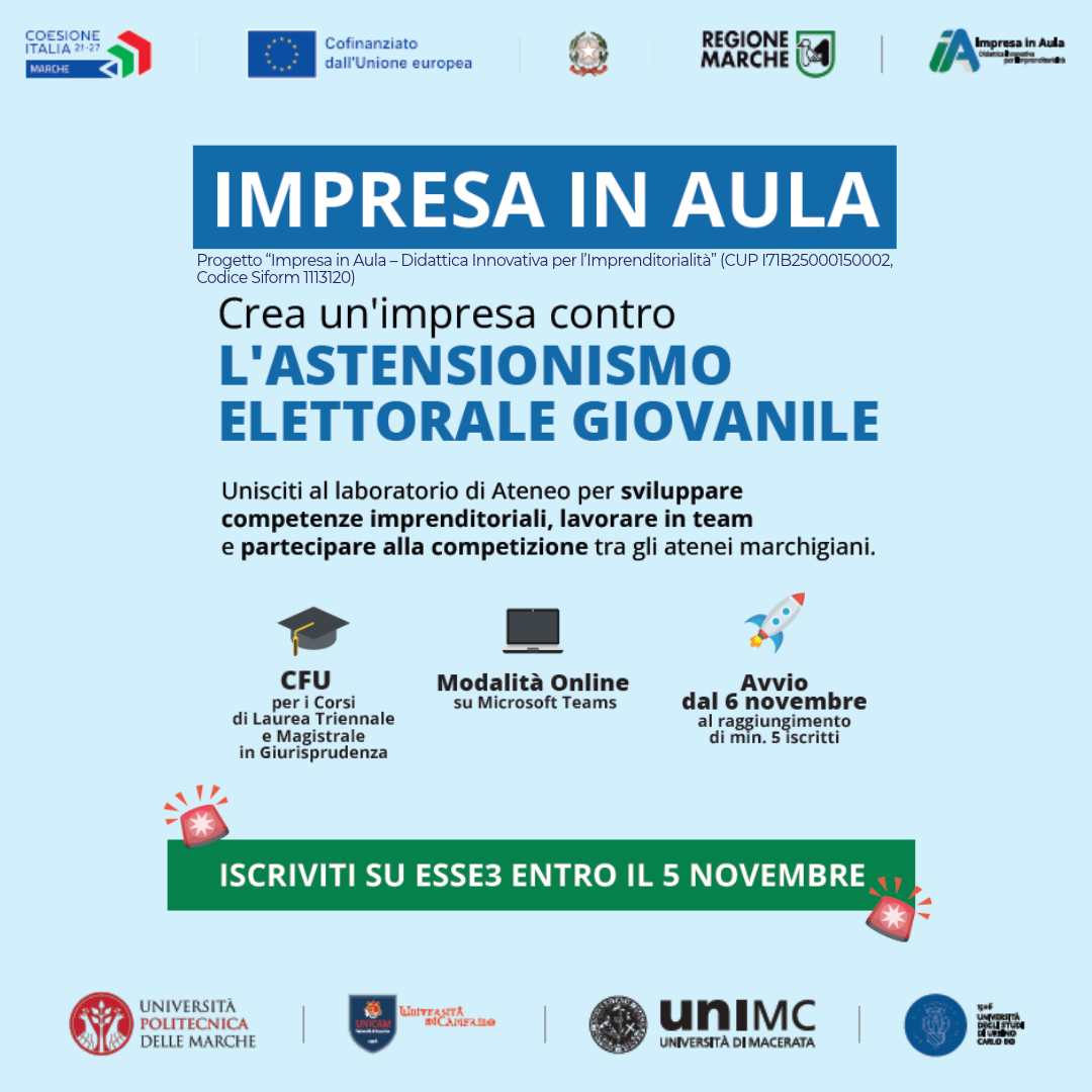 IMPRESA IN AULA - Creiamo un'impresa per combattere l'astensionismo elettorale giovanile