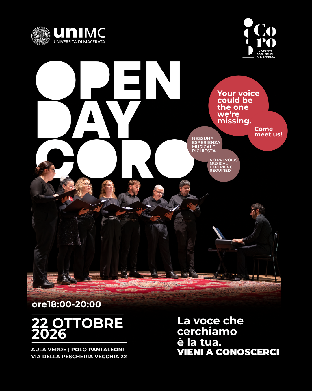 Open Day Coro UniMC Open Day Coro UniMC