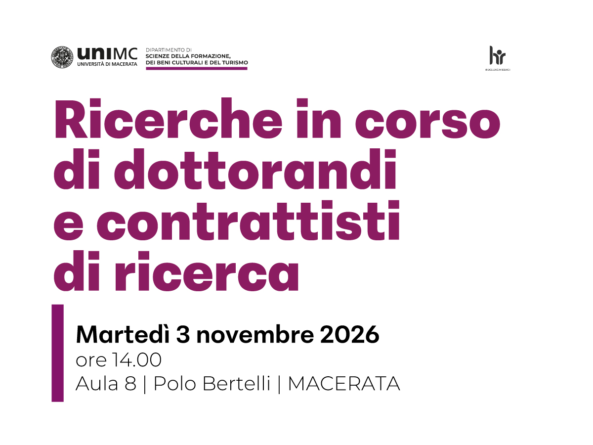 Seminario: Ricerche in corso di dottorandi e contrattisti di ricerca