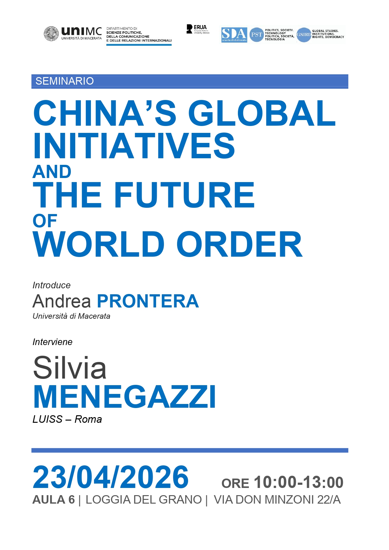CHINA’S GLOBAL INITIATIVES AND THE FUTURE OF WORLD ORDER