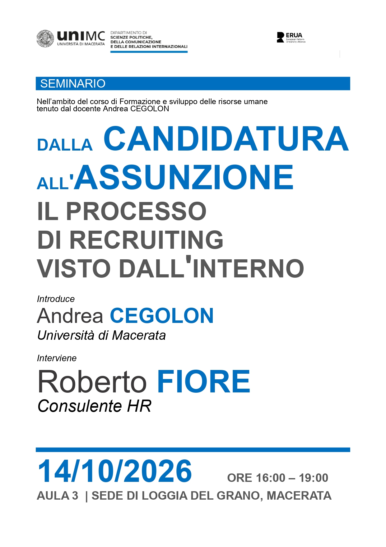 DALLA CANDIDATURA ALL'ASSUNZIONE