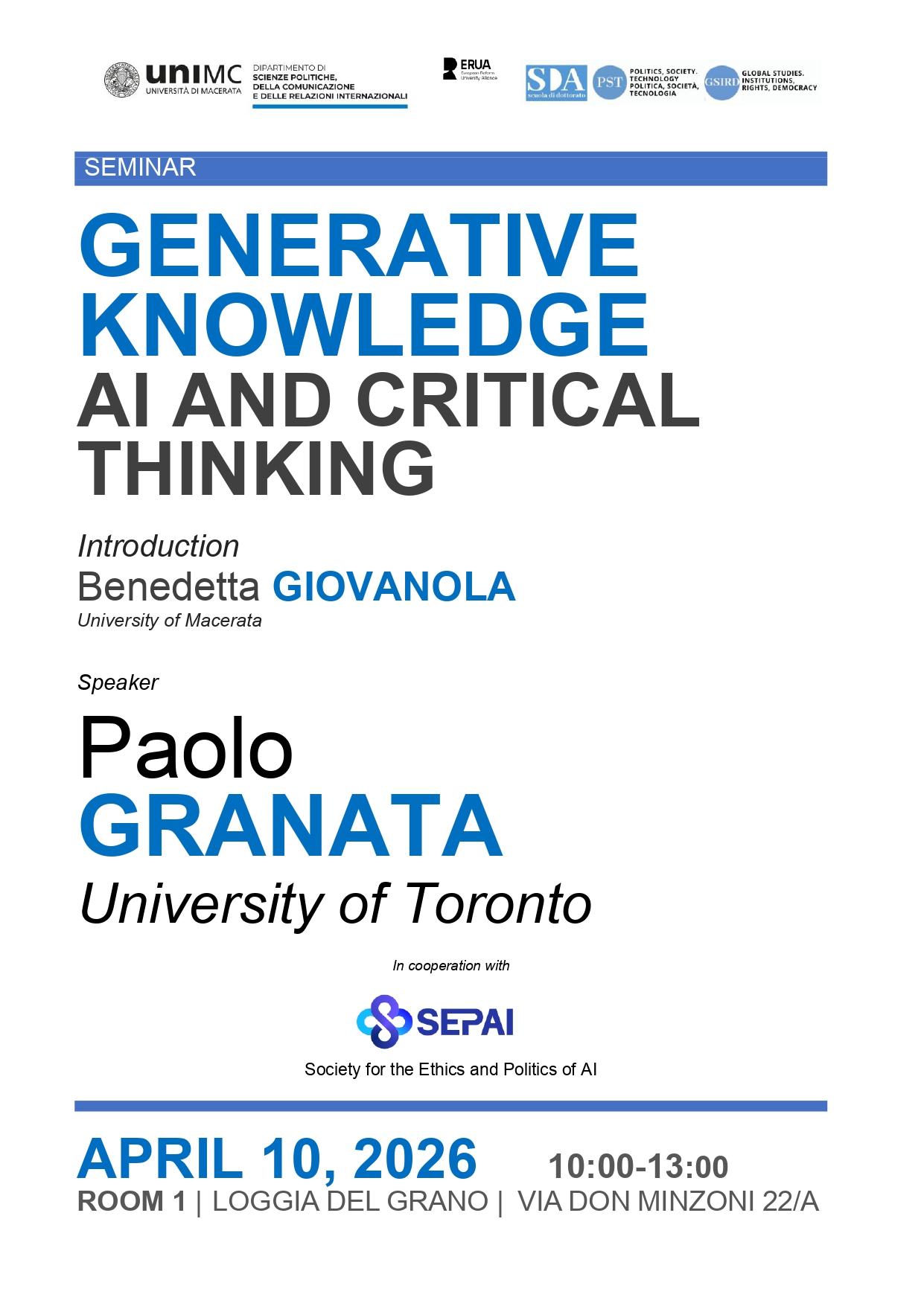 GENERATIVE KNOWLEDGE AI AND CRITICAL THINKING