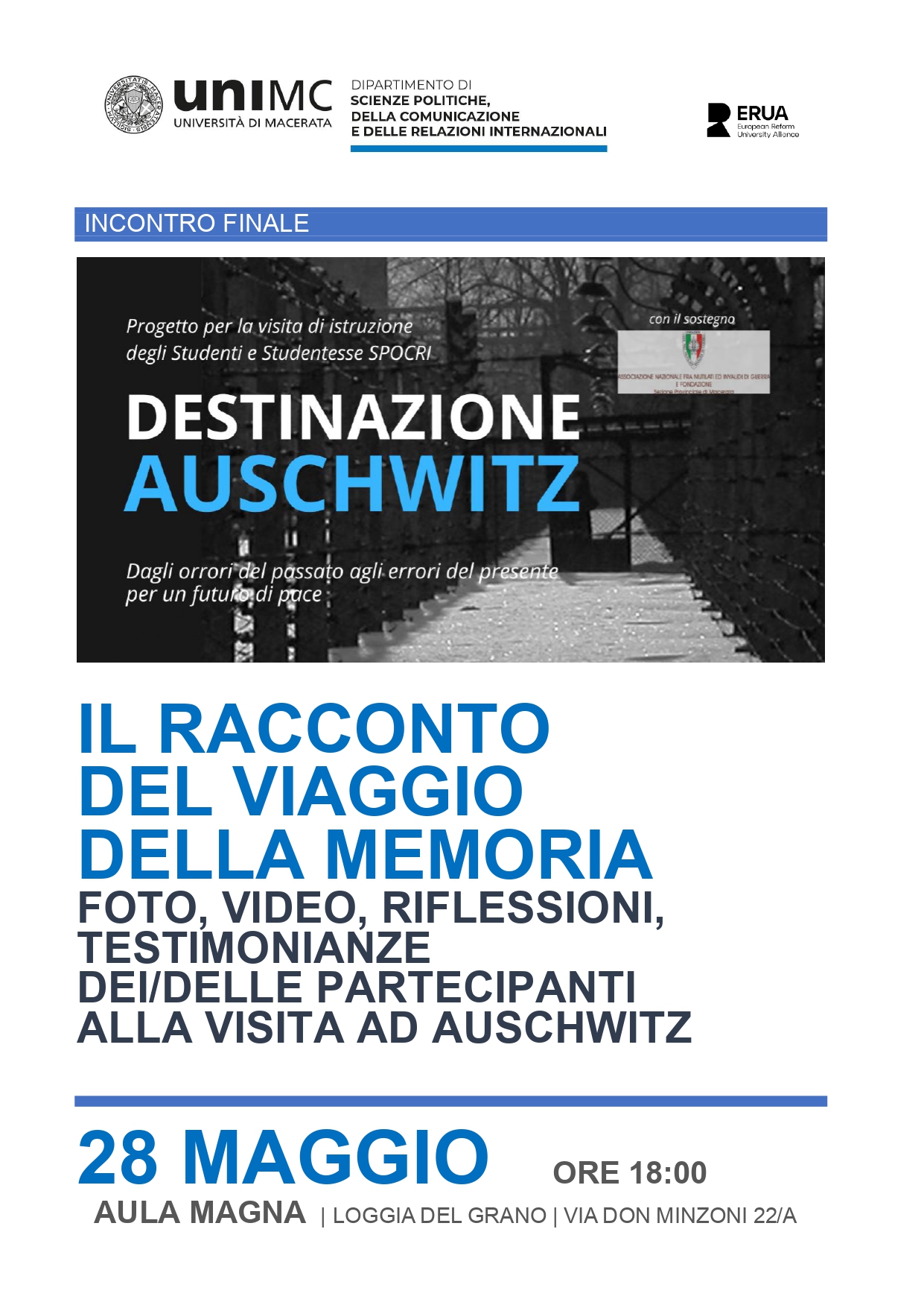 IL RACCONTO DEL VIAGGIO  DELLA MEMORIA