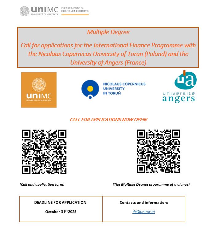 Bando di Selezione Titolo Multiplo “International Finance Programme”