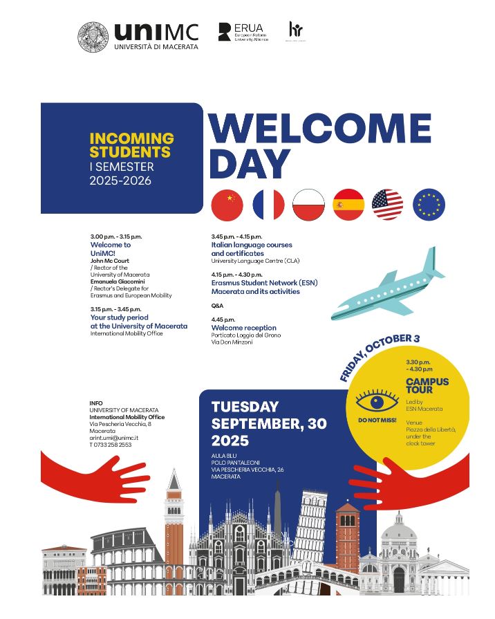 Welcome Day for Incoming Exchange Students 1st term a.y. 2025-2026