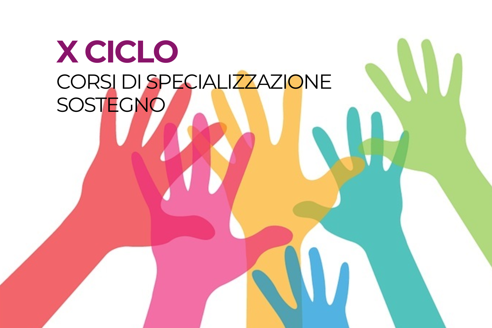 X CICLO CORSI DI SPECIALIZZAZIONE SOSTEGNO X CICLO CORSI DI SPECIALIZZAZIONE SOSTEGNO
