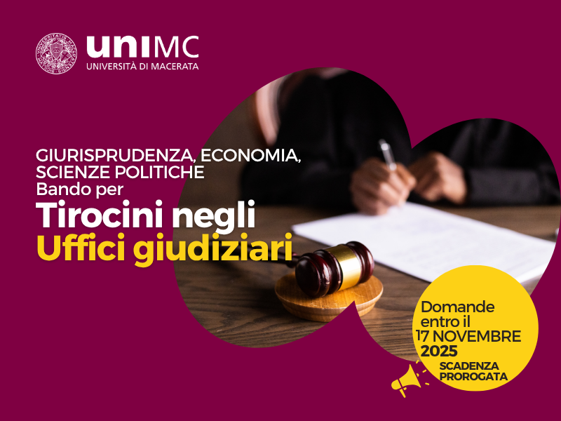 Tirocini retribuiti presso le Cancellerie degli Uffici Giudiziari della Regione Marche