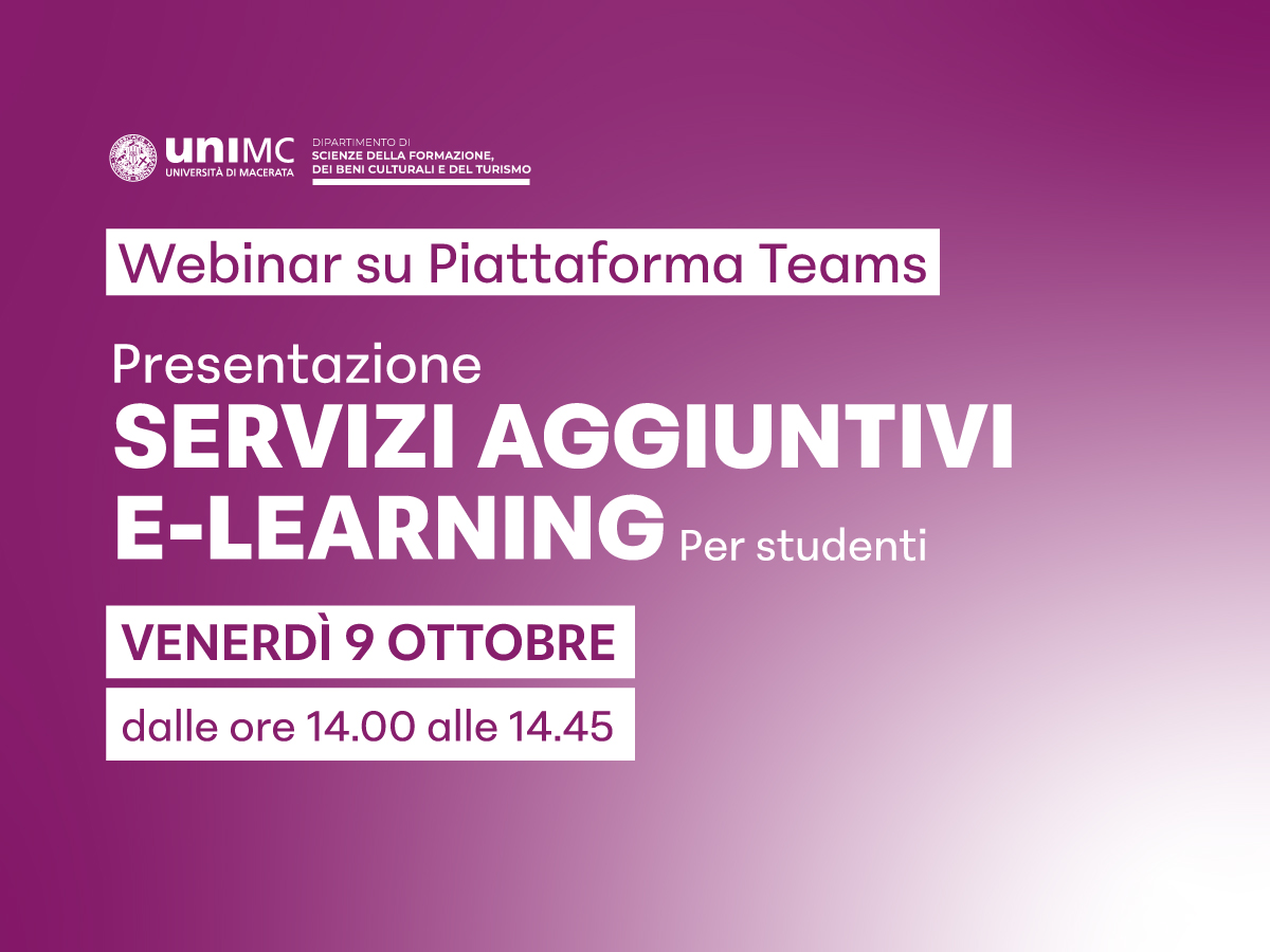 Presentazione Servizi Aggiuntivi E-learning per Studenti