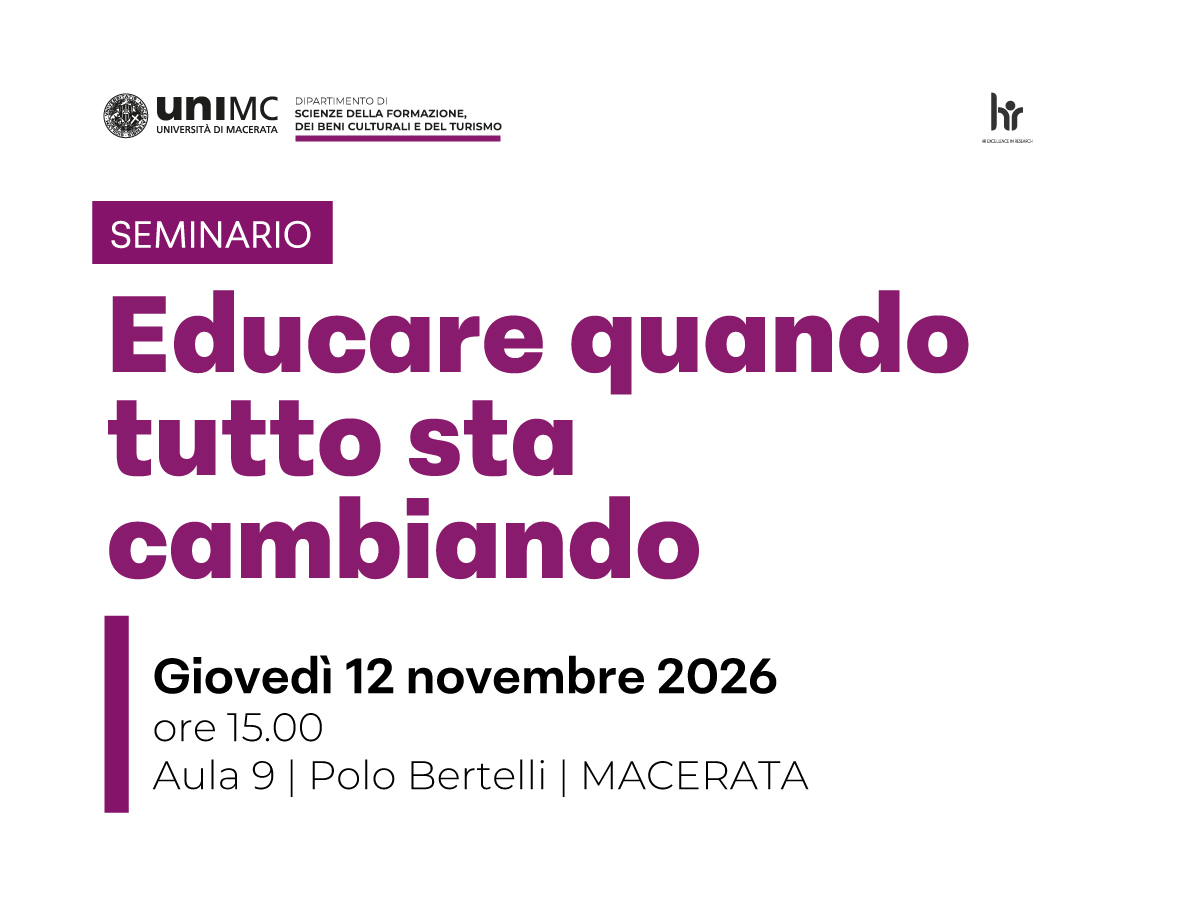 Seminario «Educare quando tutto sta cambiando»: incontro e dialogo con Marco Rossi-Doria