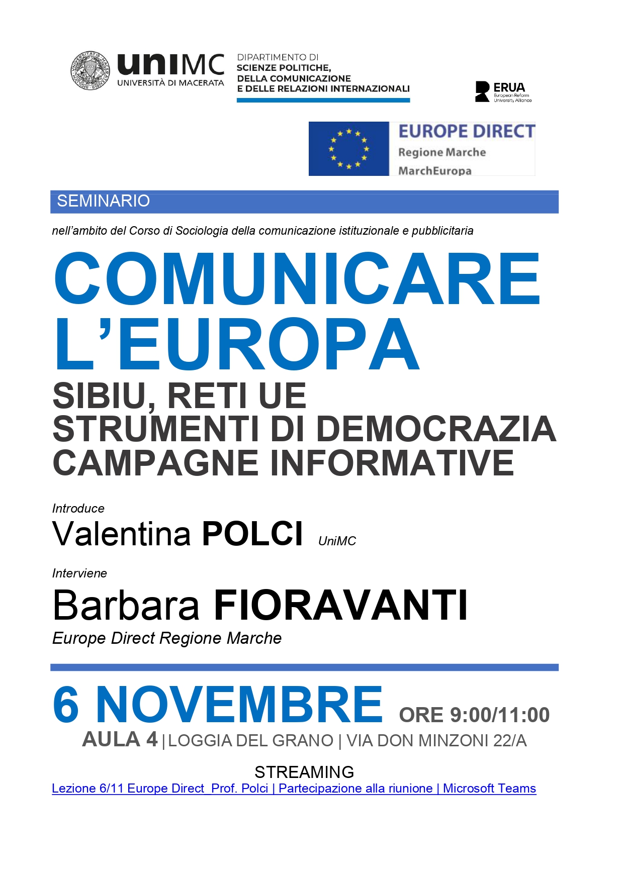 Comunicare l'Europa Comunicare l'Europa