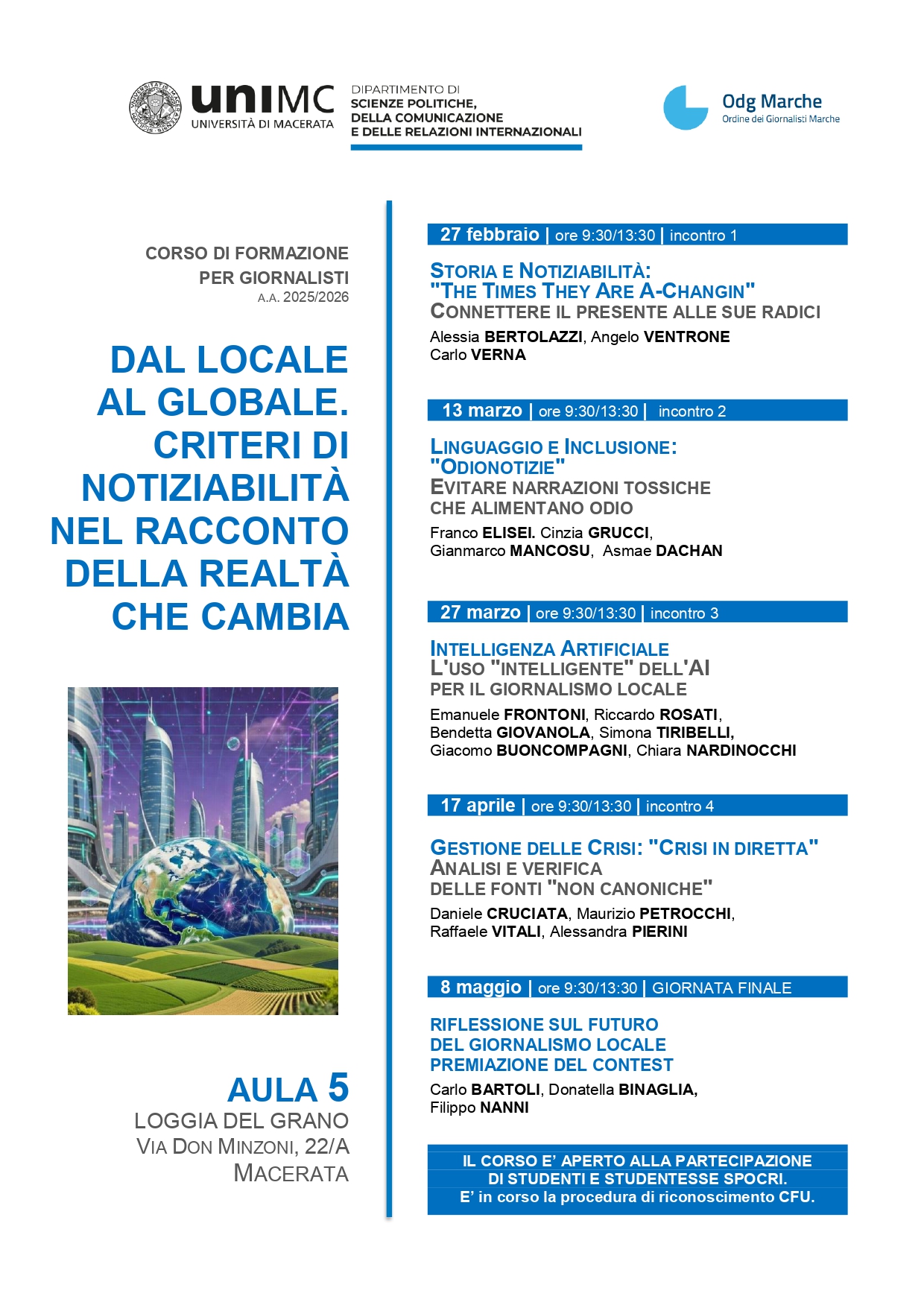 Dal Locale al Globale. Criteri di notiziabilità nel racconto della realtà che cambia