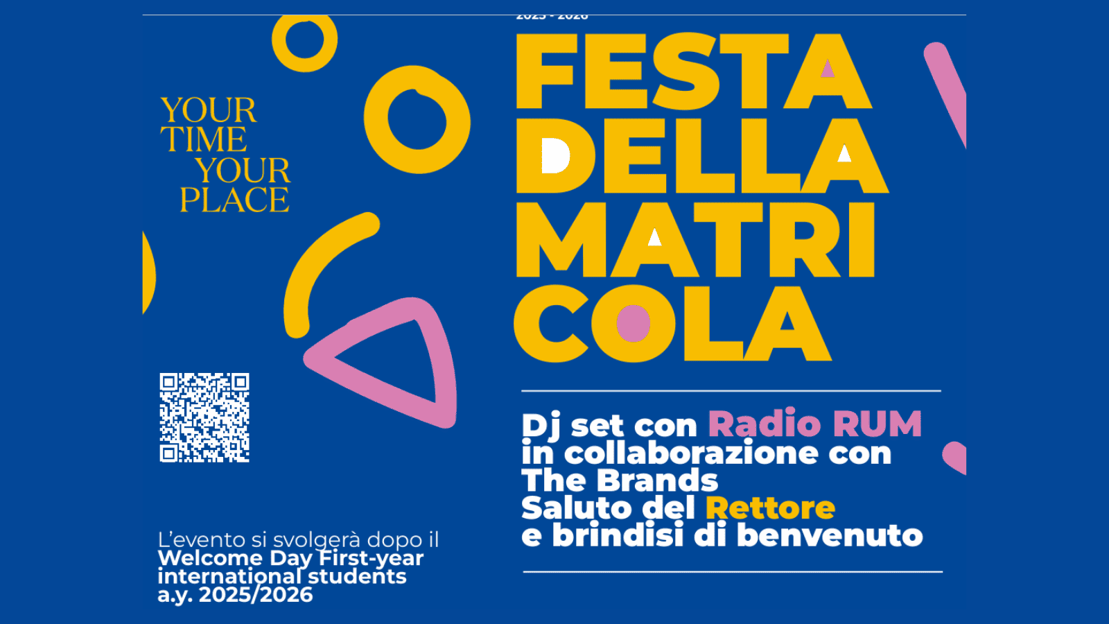Festa della Matricola: 19 novembre, dalle ore 17:30 Festa della Matricola: 19 novembre, dalle ore 17:30
