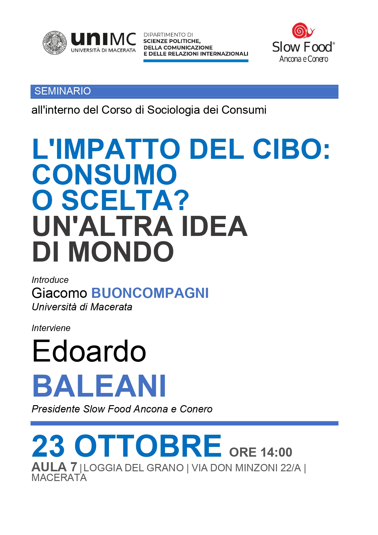 L'impatto del cibo: consumo o scelta? L'impatto del cibo: consumo o scelta?