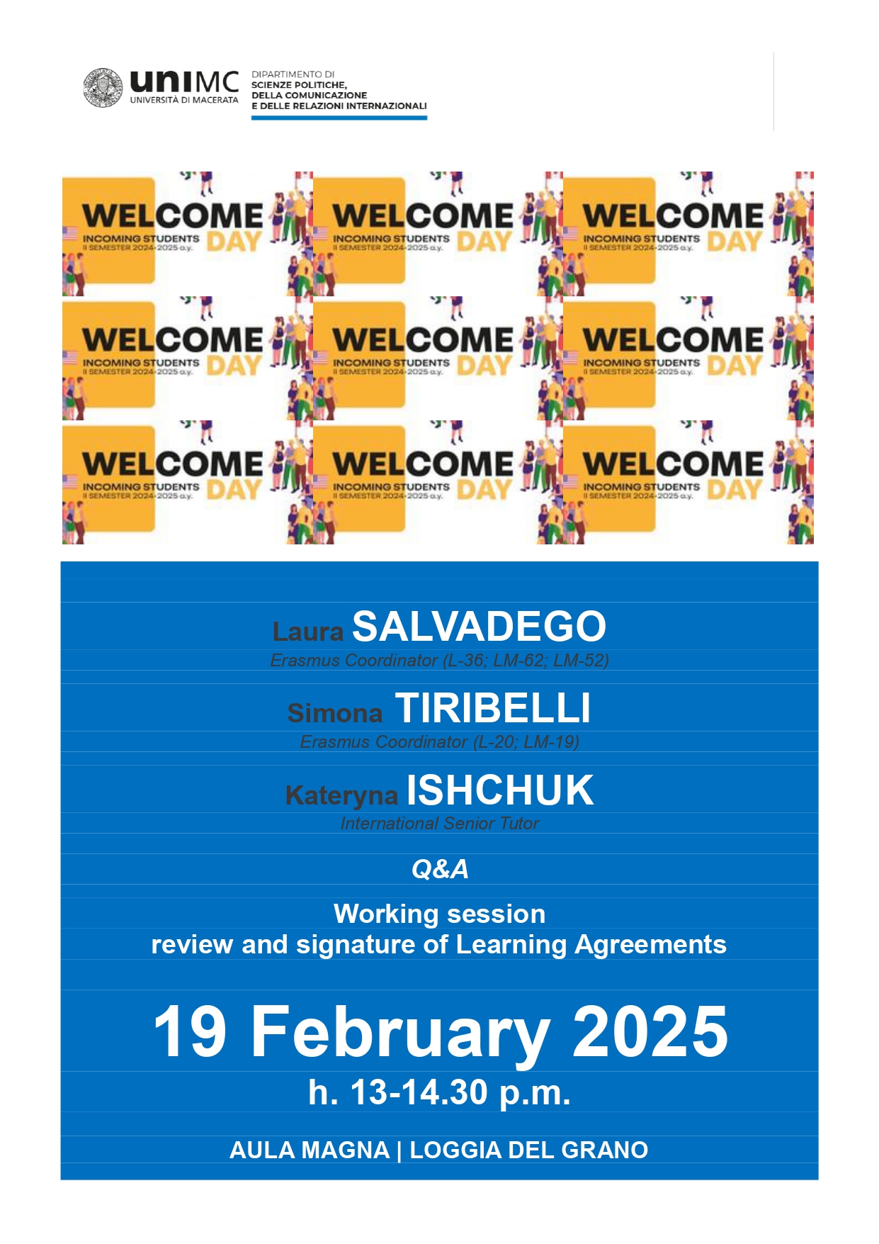 evento 19.02 | SPOCRI Welcome Day Incoming Students