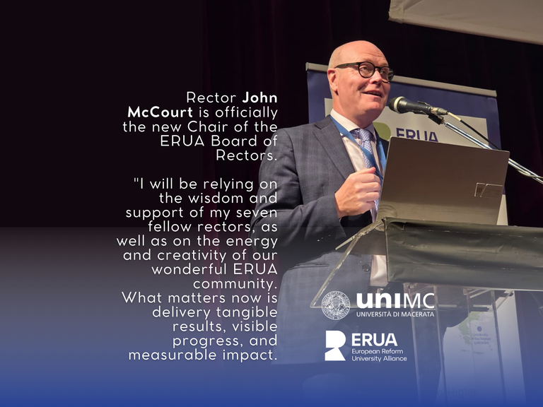 Il rettore John McCourt alla guida dell'Alleanza Europea ERUA